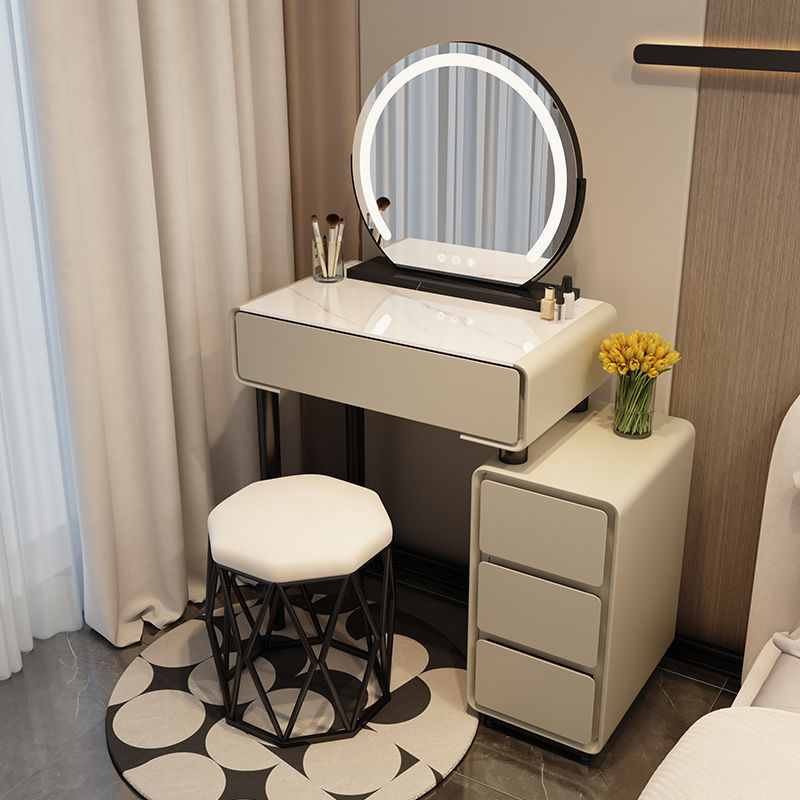 Beauty Makeup Vanity Set - Moderne make-up kaptafel met houten opberglades,