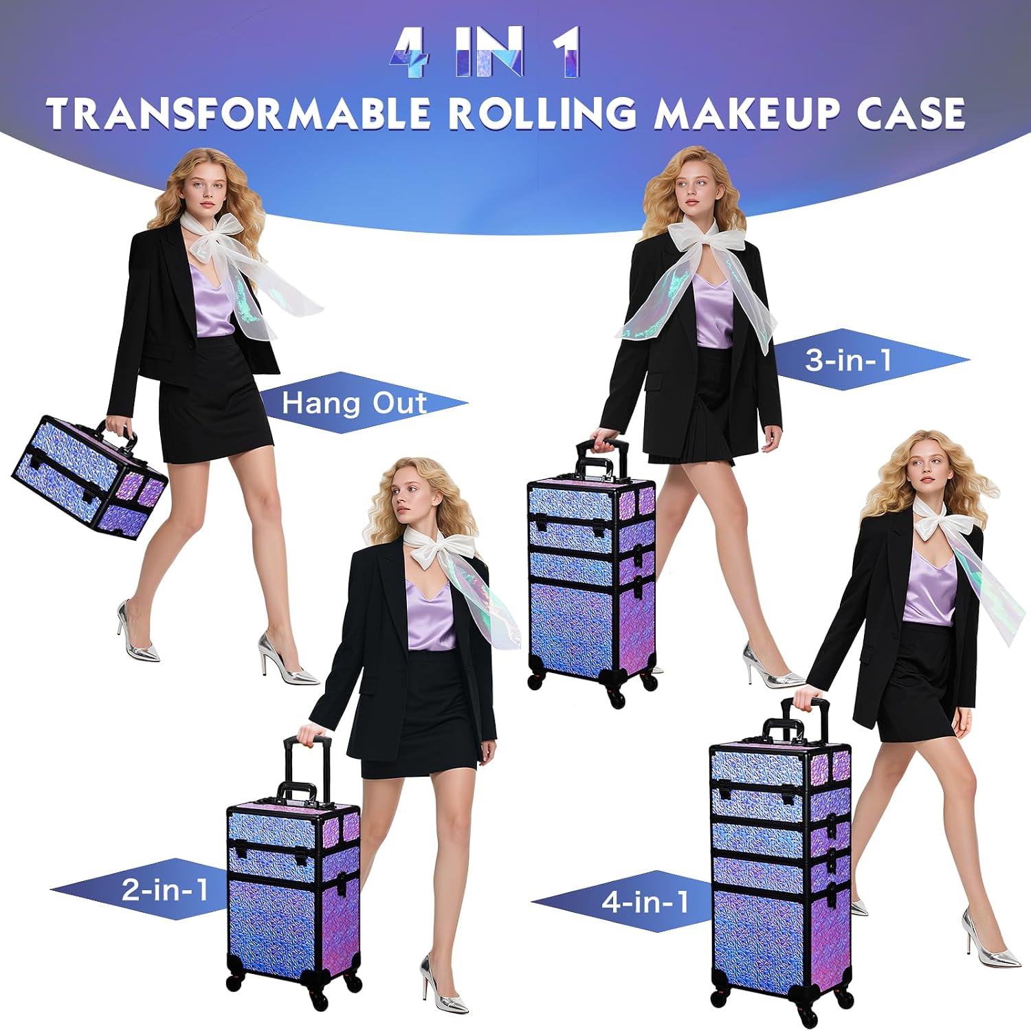 Rollende make-up koffer, grote - Beauty Makeup Vanity Set recensie en prijs